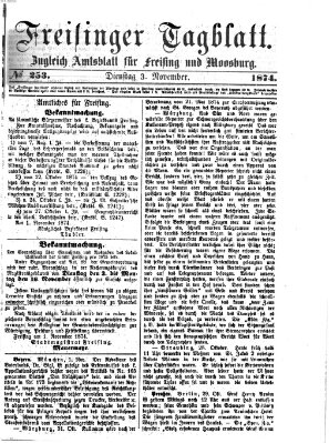 Freisinger Tagblatt (Freisinger Wochenblatt) Dienstag 3. November 1874