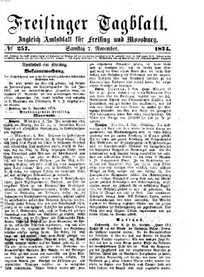 Freisinger Tagblatt (Freisinger Wochenblatt) Samstag 7. November 1874