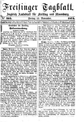 Freisinger Tagblatt (Freisinger Wochenblatt) Freitag 13. November 1874