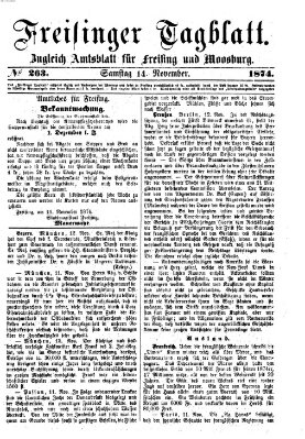 Freisinger Tagblatt (Freisinger Wochenblatt) Samstag 14. November 1874