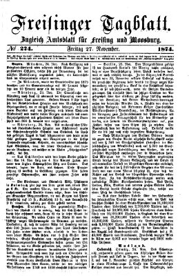 Freisinger Tagblatt (Freisinger Wochenblatt) Freitag 27. November 1874