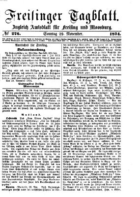 Freisinger Tagblatt (Freisinger Wochenblatt) Sonntag 29. November 1874