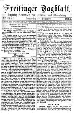 Freisinger Tagblatt (Freisinger Wochenblatt) Freitag 18. Dezember 1874