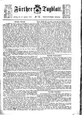 Fürther Tagblatt Freitag 16. Januar 1874