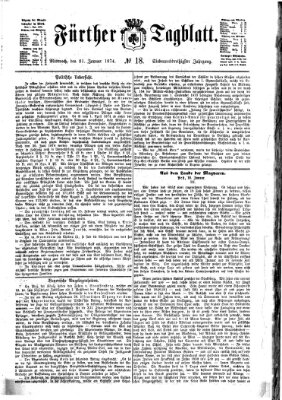 Fürther Tagblatt Mittwoch 21. Januar 1874