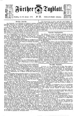 Fürther Tagblatt Samstag 24. Januar 1874