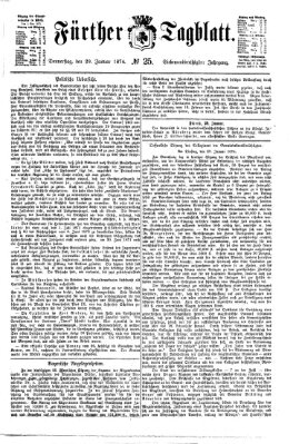 Fürther Tagblatt Donnerstag 29. Januar 1874