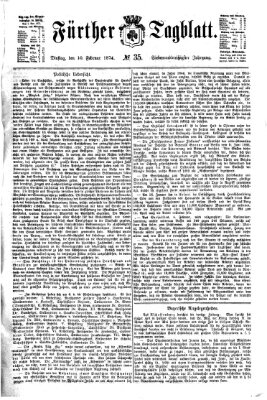 Fürther Tagblatt Dienstag 10. Februar 1874