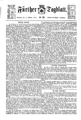 Fürther Tagblatt Sonntag 15. Februar 1874