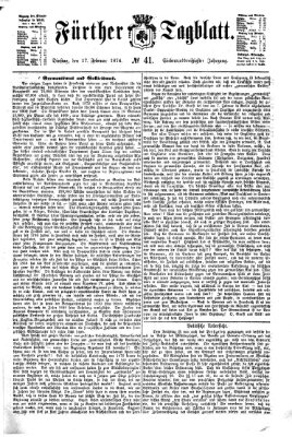 Fürther Tagblatt Dienstag 17. Februar 1874