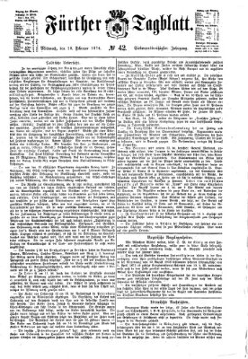 Fürther Tagblatt Mittwoch 18. Februar 1874