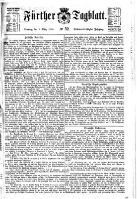 Fürther Tagblatt Sonntag 1. März 1874