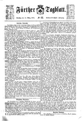 Fürther Tagblatt Samstag 14. März 1874