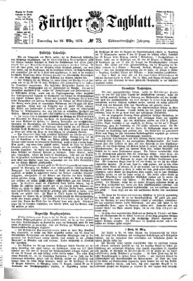 Fürther Tagblatt Donnerstag 26. März 1874