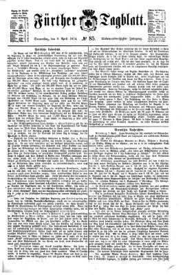 Fürther Tagblatt Donnerstag 9. April 1874