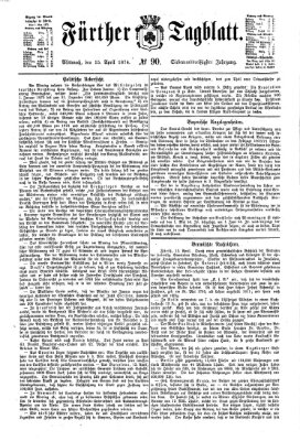 Fürther Tagblatt Mittwoch 15. April 1874