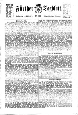 Fürther Tagblatt Samstag 30. Mai 1874