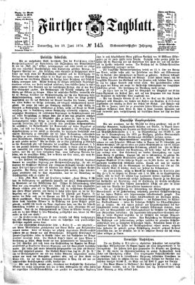 Fürther Tagblatt Donnerstag 18. Juni 1874