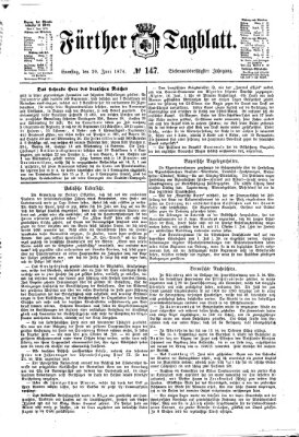 Fürther Tagblatt Samstag 20. Juni 1874