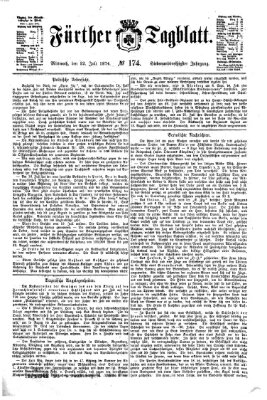 Fürther Tagblatt Mittwoch 22. Juli 1874