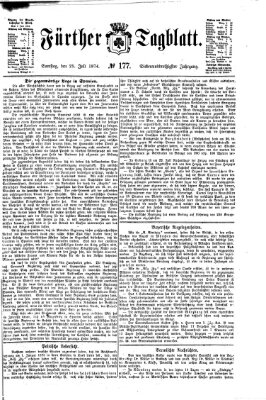 Fürther Tagblatt Samstag 25. Juli 1874