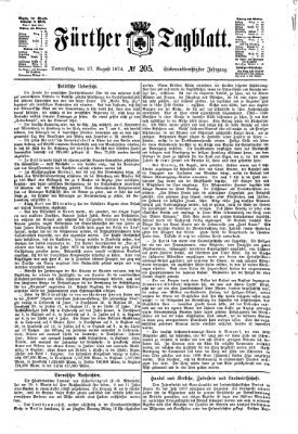 Fürther Tagblatt Donnerstag 27. August 1874