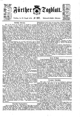 Fürther Tagblatt Samstag 29. August 1874