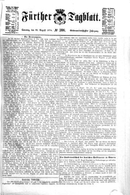 Fürther Tagblatt Sonntag 30. August 1874