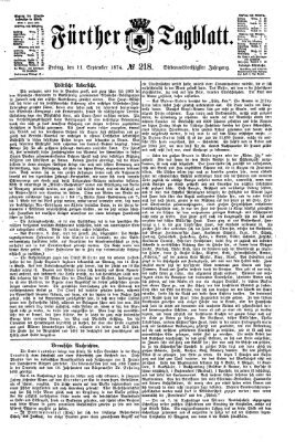 Fürther Tagblatt Freitag 11. September 1874