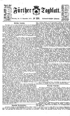 Fürther Tagblatt Sonntag 13. September 1874