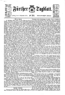 Fürther Tagblatt Freitag 18. September 1874