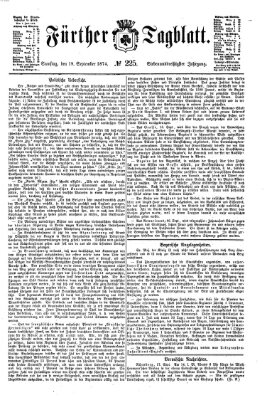 Fürther Tagblatt Samstag 19. September 1874