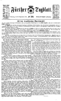 Fürther Tagblatt Sonntag 20. September 1874