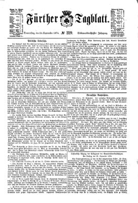 Fürther Tagblatt Donnerstag 24. September 1874