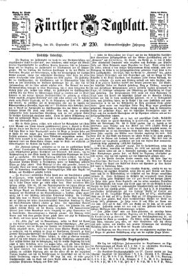 Fürther Tagblatt Freitag 25. September 1874