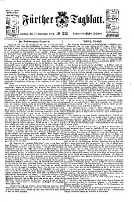 Fürther Tagblatt Sonntag 27. September 1874