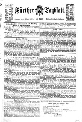 Fürther Tagblatt Sonntag 4. Oktober 1874