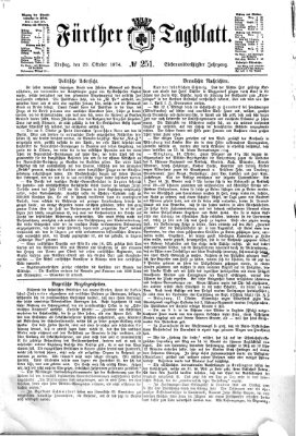 Fürther Tagblatt Dienstag 20. Oktober 1874