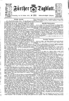 Fürther Tagblatt Donnerstag 22. Oktober 1874