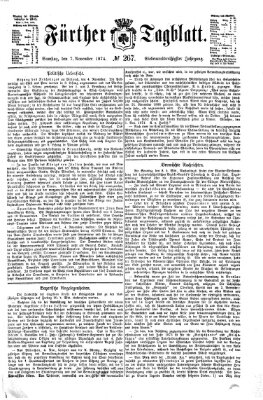 Fürther Tagblatt Samstag 7. November 1874