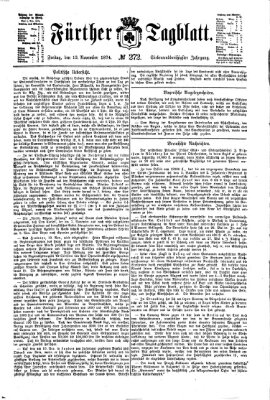 Fürther Tagblatt Freitag 13. November 1874