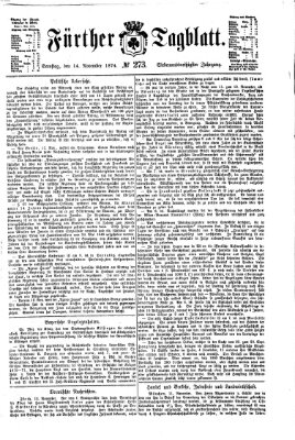 Fürther Tagblatt Samstag 14. November 1874