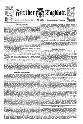 Fürther Tagblatt Freitag 20. November 1874