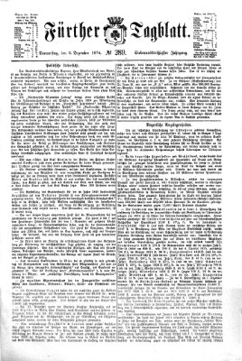 Fürther Tagblatt Donnerstag 3. Dezember 1874