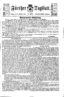 Fürther Tagblatt Montag 21. Dezember 1874