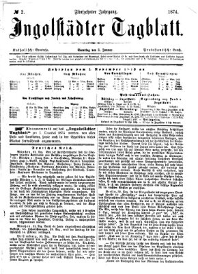 Ingolstädter Tagblatt Samstag 3. Januar 1874