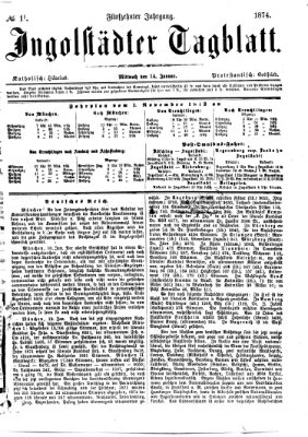 Ingolstädter Tagblatt Mittwoch 14. Januar 1874