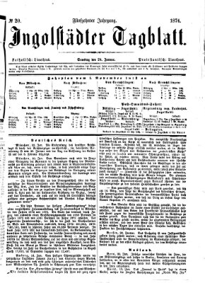 Ingolstädter Tagblatt Samstag 24. Januar 1874