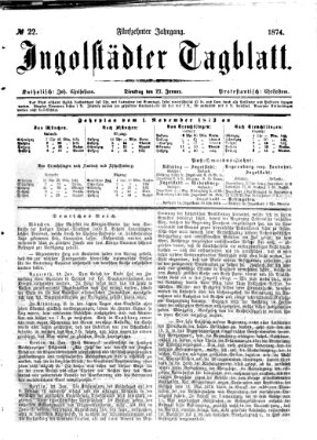 Ingolstädter Tagblatt Dienstag 27. Januar 1874