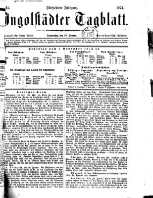 Ingolstädter Tagblatt Donnerstag 29. Januar 1874